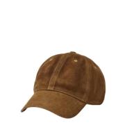 Polo Ralph Lauren Brun Suedekeps med Broderad Polo Brown, Unisex