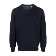 Polo Ralph Lauren Navy Heather Stickad Tröja Blue, Herr