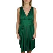 Prada Grön Festklänning med Smickrande Silhuett Green, Dam