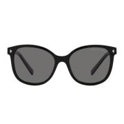 Prada Polariserade fyrkantiga solglasögon Black, Unisex