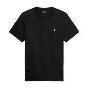 Ralph Lauren Klassisk Svart Bomull T-Shirt för Män Black, Herr