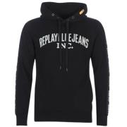 Replay Svart Band Hoodie Black, Herr