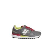 Saucony Retro Shadow Läder- och Textilsneakers Gray, Dam