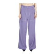 Stella McCartney Vida byxor med kontraststickningar Purple, Dam