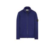 Stone Island Blå Stickad Cardigan med Dragkedja Blue, Herr