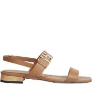 Tommy Hilfiger hardware platt sandal Brown, Dam