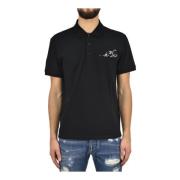 Valentino Svart Herr Bomull Polo Skjorta Logo Mod.MV0MH01M47C0NO Black...