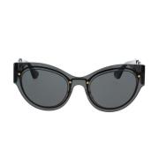 Versace Cat-Eye Solglasögon med Medusa Logo Gray, Unisex