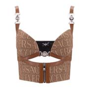 Versace Damkläder Topwear Brun Aw23 Brown, Dam