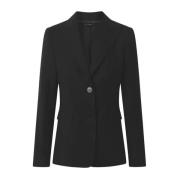 Windsor Elegant Ull-Blazer Black, Dam