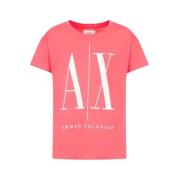 Armani Exchange Klassisk Stil T-shirt, Olika Färger Pink, Dam