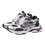 ASH Sportig Race Sneaker med Patent Silver/Black/Plum Design Purple, D...