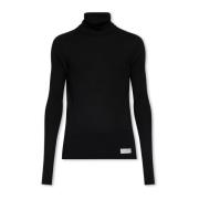 Balmain Ull turtleneck tröja Black, Herr