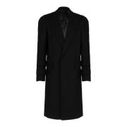 Balmain Long wool coat Black, Herr