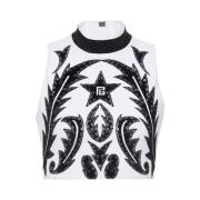 Balmain PB Barock tanktopp Black, Dam