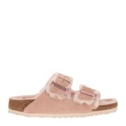 Birkenstock Arizona Shearling Sandaler Pink, Dam