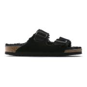 Birkenstock Arizona Shearling Sandaler Black, Herr