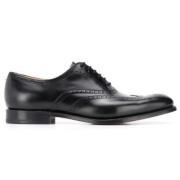 Church's Svarta platta skor för den moderna gentlemannen Black, Herr