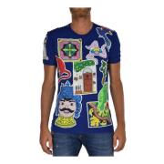 Dolce & Gabbana Blå Bomull Herr T-shirt, Stil G8Fv4Tg7Fyls9000 Blue, H...