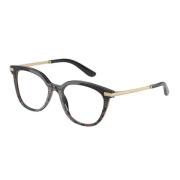 Dolce & Gabbana Stiliga runda glasögon med röd rosprint Black, Dam