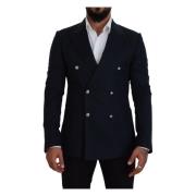 Dolce & Gabbana Blå Dubbelknäppt Formell Kavaj Blazer Blue, Herr