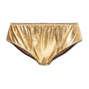 Dolce & Gabbana Briefs med metallisk finish Yellow, Dam