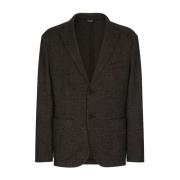 Dolce & Gabbana Brun/svart Prince of Wales-rutig blazer Brown, Herr