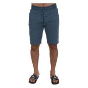 Dolce & Gabbana Blå Bomull Bermuda Casual Shorts Blue, Herr