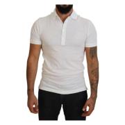 Dolce & Gabbana Vit Bomull Logo Polo T-shirt White, Herr