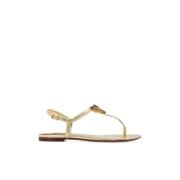 Dolce & Gabbana Platta Sandaler med Ankelrem Yellow, Dam