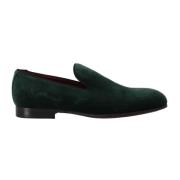 Dolce & Gabbana Läder Loafers Skor Green, Dam