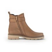 Gabor Elegant Läder Ankelboot Beige, Dam