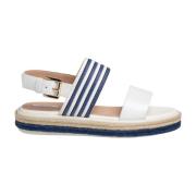 Geox Vita Blå Casual Platta Sandaler White, Dam