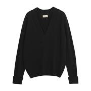 John Smedley Oversized Jersey med Wrap Silhuett Black, Dam