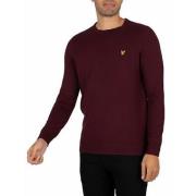 Lyle & Scott Bomull Merino Creweck Jumper Purple, Herr