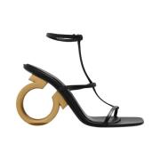 Salvatore Ferragamo Högklackade sandaler Elina Black, Dam