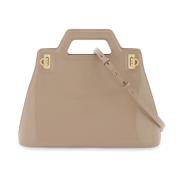 Salvatore Ferragamo Wanda Handväska av Ferragamo Beige, Dam