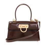 Salvatore Ferragamo Läder axelväska Brown, Dam