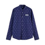 Scotch & Soda Broderad Skjorta Blue, Herr