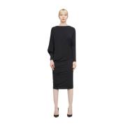 Wolford Flytande Crepe Jersey Klänning - Långärmad Black, Dam