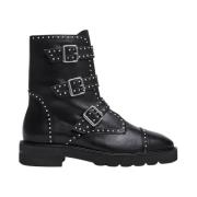 Stuart Weitzman Svart Läder Jesse Lift Boot Black, Dam