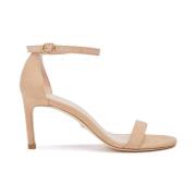 Stuart Weitzman Nunakedstraight Sandal Beige, Dam