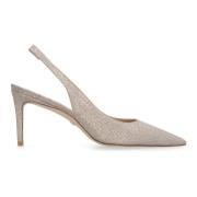 Stuart Weitzman 75 Sling Pump - Stilren och Bekväm Gray, Dam