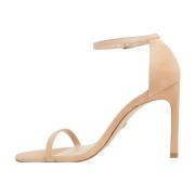 Stuart Weitzman Minimalistiska Höga Klack Sandaler Beige, Dam