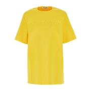 Jil Sander Gul Viskosblandning T-Shirt Yellow, Dam