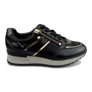 Mephisto Svart Material Mix Sneaker för kvinnor Black, Dam