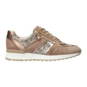 Mephisto Toscana Mocka Läder Sneaker - Ljus Taupe Beige, Dam