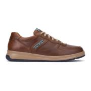 Mephisto Chestnut Brown Läder Herr Sneaker Brown, Herr