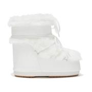 Moon Boot Låga Fuskpäls Sneakers White, Dam