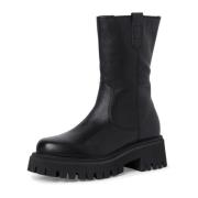 Tamaris Stiliga Läder Ankelboots Black, Dam